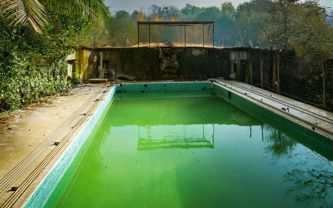 Quitar las algas de la Piscina
