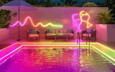 Pasos para instalar tiras LED RGB en el entorno de una piscina